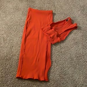 Two piece matching skirt set